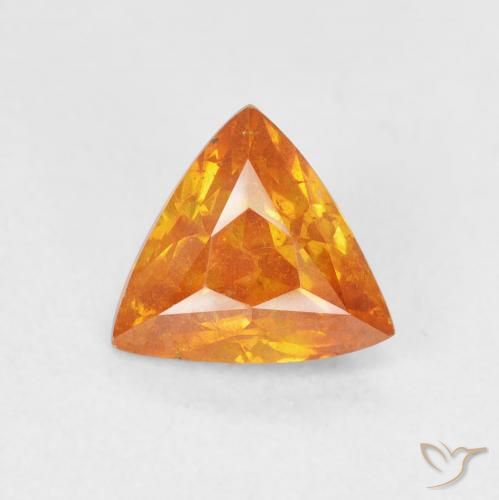 1.67ct Naturel Abricot orange Sphalérite, Trillion, SI