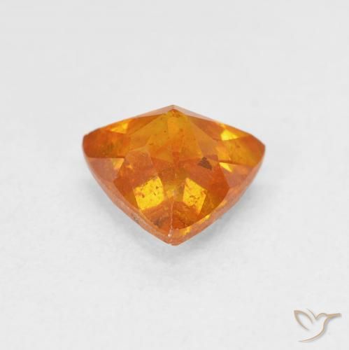 Sphalérite Abricot orange naturelle Trillion, 1.67 ct, SI