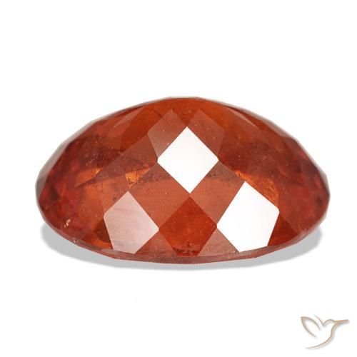 Sphalérite Rouge moyen naturelle Coupe ovale, 11.64 ct, VS-SI
