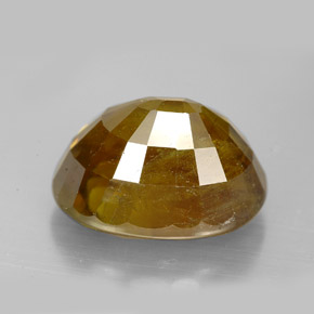 Sphène jaune naturelle coupe ovale, 11,45 ct, SI