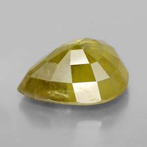 Sphène jaune naturelle en forme de poire, 12,04 ct, SI