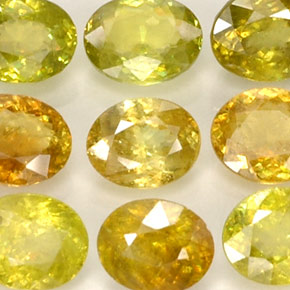 Achetez naturel ct multicolore sphène gems, coupe ovale, en provenance sri lanka (ceylan) chez gemselect. en stock, livraison internationale!