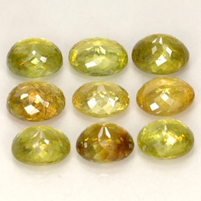 Achetez naturel ct multicolore sphène gems, coupe ovale, en provenance sri lanka (ceylan) chez gemselect. en stock, livraison internationale!