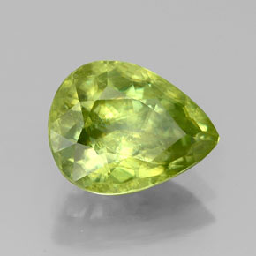 Sphène Vert jaunâtre naturelle En forme de poire, 2.64 ct, SI