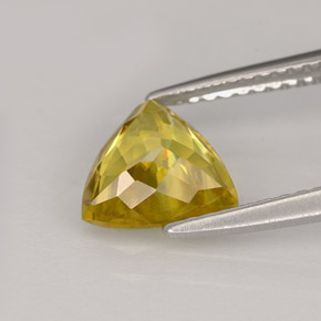 Sphène jaune naturelle trillion, 1,46 ct, VS-SI
