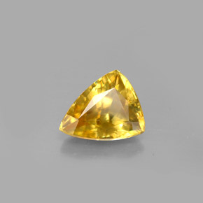 Sphène jaune naturelle trillion, 1,52 ct, VS