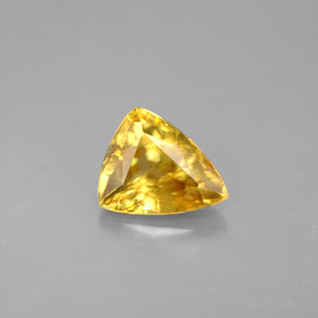 Sphène jaune naturelle trillion, 1,52 ct, VS