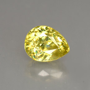 Sphène jaune naturelle en forme de poire, 1,46 ct, VS