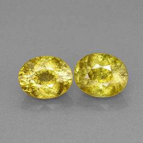 Achetez naturel ct jaune sphène gems, coupe ovale, en provenance sri lanka (ceylan) chez gemselect. en stock, livraison internationale!