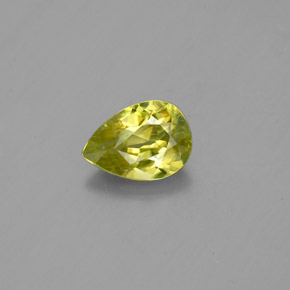 Sphène jaune naturelle en forme de poire, 0,82 ct, VVS-VS