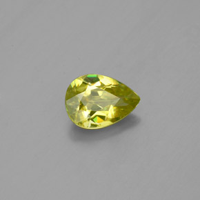 Sphène jaune naturelle en forme de poire, 0,82 ct, VVS-VS