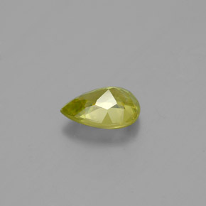 Sphène jaune naturelle en forme de poire, 0,82 ct, VVS-VS