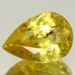 Sphène jaune naturelle en forme de poire, 1,49 ct, VVS-VS