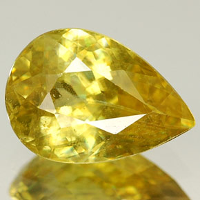Sphène jaune naturelle en forme de poire, 1,49 ct, VVS-VS