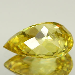 Sphène jaune naturelle en forme de poire, 1,49 ct, VVS-VS
