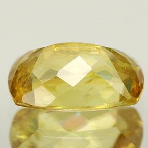 Sphène jaune naturelle coupe coussin, 0,99 ct, VVS-VS