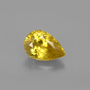 Sphène jaune naturelle en forme de poire, 1,53 ct, VS