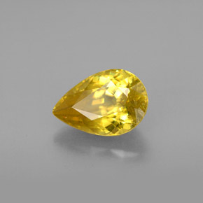 Sphène jaune naturelle en forme de poire, 1,53 ct, VS