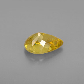 Sphène jaune naturelle en forme de poire, 1,53 ct, VS