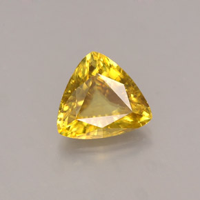 Sphène jaune naturelle trillion, 0,94 ct, VS