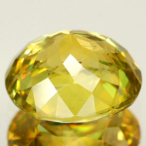 Sphène jaune naturelle coupe ovale, 1,94 ct, VVS-VS