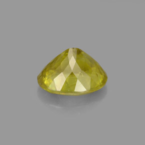 Sphène vert naturelle coupe ovale, 1,74 ct, VS-SI