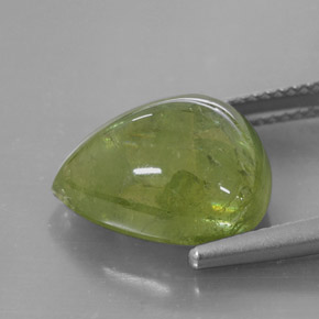 Sphène vert naturelle transparent, 10,20 ct, transparent / translucide
