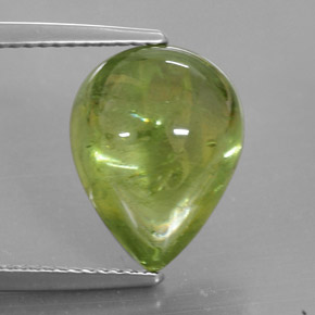 Sphène vert naturelle transparent, 7,93 ct, transparent / translucide