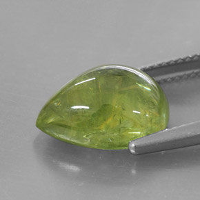 Sphène vert naturelle transparent, 7,93 ct, transparent / translucide