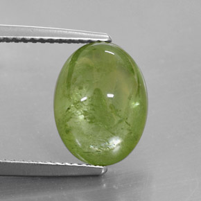 Sphène vert naturelle transparent, 5,68 ct, transparent / translucide