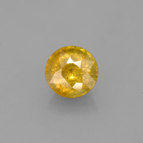 Sphène jaune naturelle coupe roude, 1,73 ct, SI