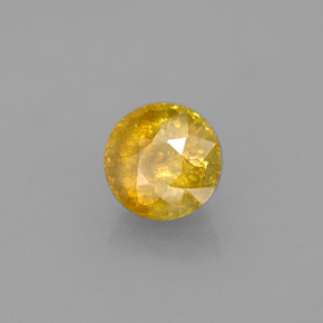 Sphène jaune naturelle coupe roude, 1,73 ct, SI