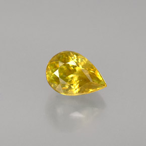 Sphène jaune naturelle en forme de poire, 0,98 ct, VS
