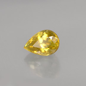Sphène jaune naturelle en forme de poire, 0,98 ct, VS
