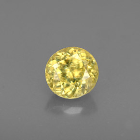 Sphène or naturelle coupe roude, 0,45 ct, VVS-VS
