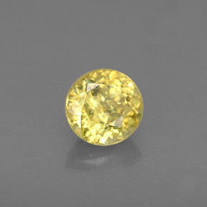 Sphène or naturelle coupe roude, 0,45 ct, VVS-VS