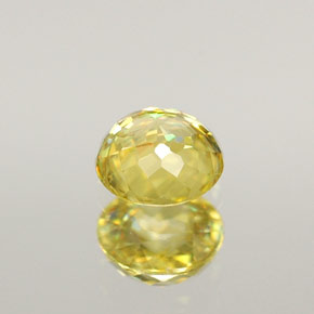 Sphène jaune naturelle coupe roude, 0,36 ct, VVS