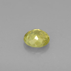 Sphène jaune naturelle coupe roude, 0,40 ct, VVS