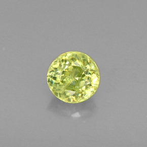 Sphène vert naturelle coupe roude, 0,36 ct, VS