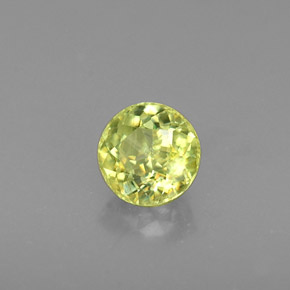 Sphène vert naturelle coupe roude, 0,36 ct, VS