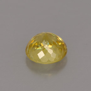 Sphène jaune naturelle coupe roude, 0,80 ct, VVS-VS