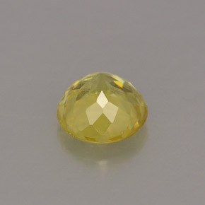 Sphène jaune naturelle coupe roude, 0,72 ct, VS