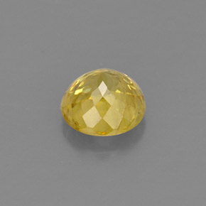 Sphène jaune naturelle coupe roude, 0,81 ct, VS-SI