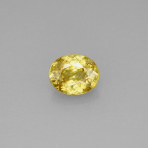 Sphène jaune naturelle coupe ovale, 0,75 ct, VS