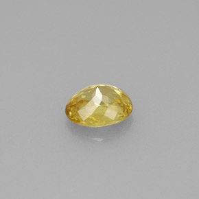 Sphène jaune naturelle coupe ovale, 0,75 ct, VS