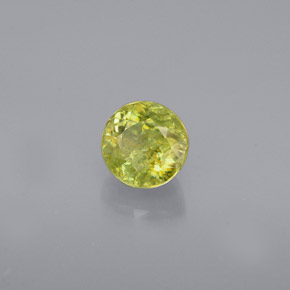 Sphène vert naturelle coupe roude, 0,75 ct, VS