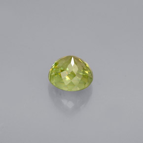 Sphène vert naturelle coupe roude, 0,75 ct, VS
