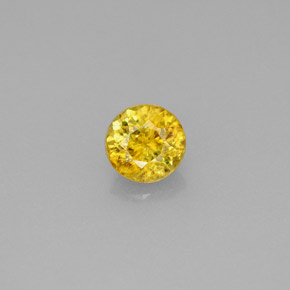 Sphène jaune naturelle coupe roude, 0,56 ct, VS-SI