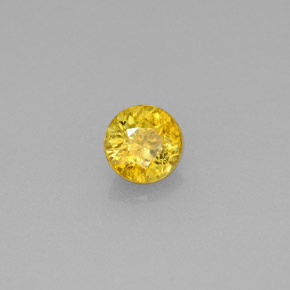 Sphène jaune naturelle coupe roude, 0,56 ct, VS-SI