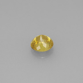 Sphène jaune naturelle coupe roude, 0,56 ct, VS-SI